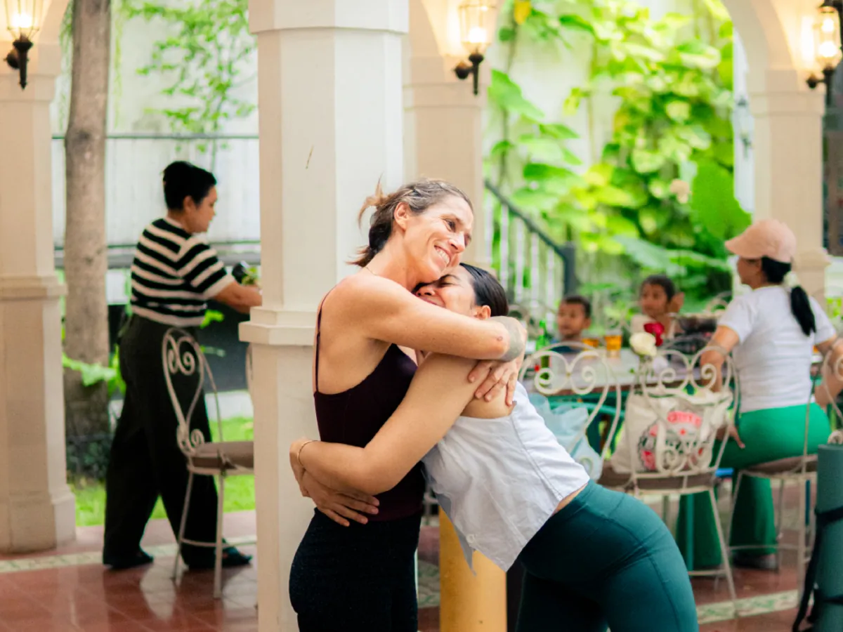 Guests at a private event in the arcade