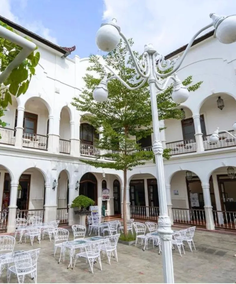 The courtyard and the tree